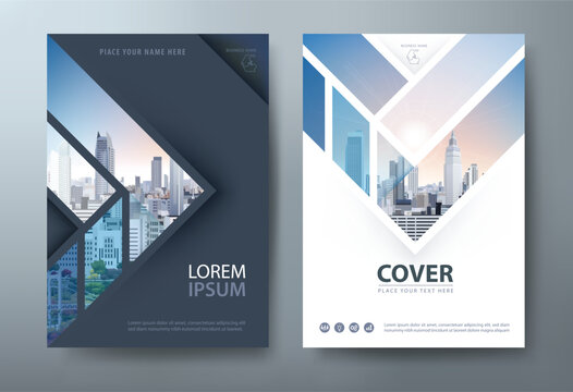 Annual report brochure flyer design template vector, Leaflet presentation, book cover, layout in A4 size