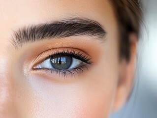 Obraz premium A bold, smoky eye with a gradient from jet black to shimmering gold