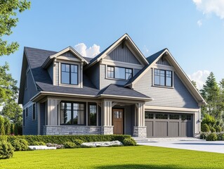 Two story house with garage