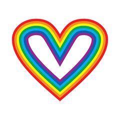 heart icon with rainbow colors