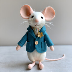 mouse in coat 