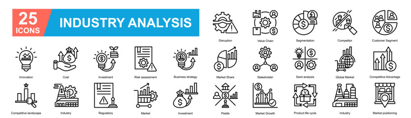 Industry Analysis Icon Sheet Market Share, Segmentation, Competitive landscape, Industry, Regulatory, Market, Investment, Pestle, Market Growth, Product life cycle, Industry, Market positioning