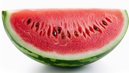 A watermelon clipping path, with a bite isolated on white background