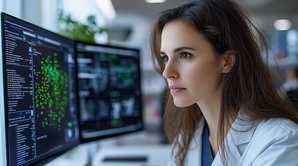 Fototapeta premium Futuristic Telehealth Kiosk with AI Powered Diagnostics and Real Time Connectivity