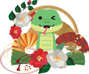 年賀状　2025年　巳年　
