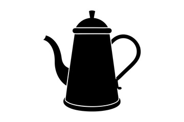 Old-School Coffee Pot Silhouette Design