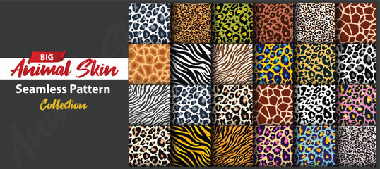 Big Animal Skin seamless pattern collection