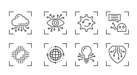 AI Vector icons set