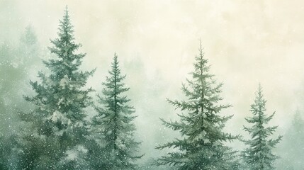 Obraz premium winter forest background