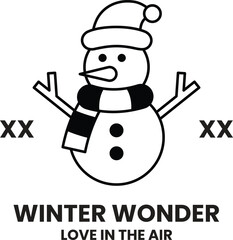 illustration of badge and label in the Christmas concept