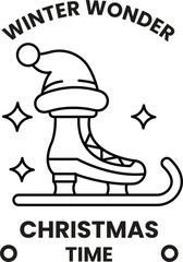 illustration of badge and label in the Christmas concept