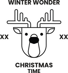 illustration of badge and label in the Christmas concept