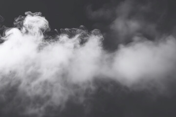 white smoke on a black background