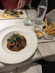 dinner in restaurant