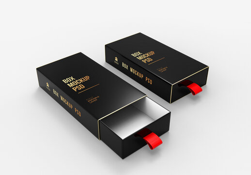 Sliding Drawer Box Mockup