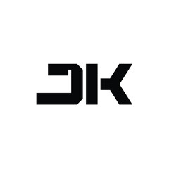JK monogram logo design letter text name symbol monochrome logotype alphabet character simple logo
