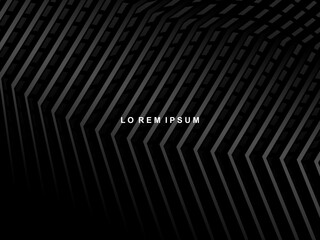 Premium background with diagonal gradient black luxury stripes pattern. Vector horizontal template for digital business banner, formal invitation, luxury voucher, prestigious gift certificate, etc.