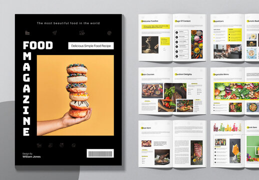 Food Magazine Template Layout