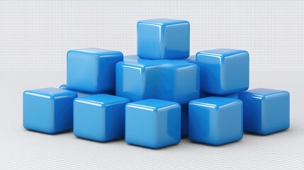 business graph on white background