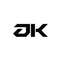 JK monogram logo design letter text name symbol monochrome logotype alphabet character simple logo