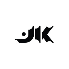 JK monogram logo design letter text name symbol monochrome logotype alphabet character simple logo