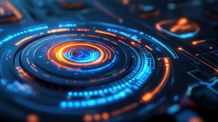 Futuristic Technology Interface Abstract Design