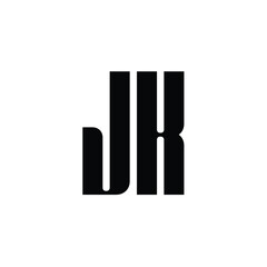 JK monogram logo design letter text name symbol monochrome logotype alphabet character simple logo