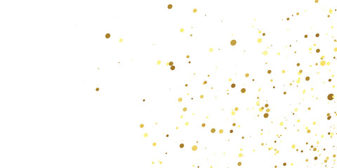 Abstract Golden doted glitter on transparent background. Luxury sparkling confetti. Celebration falling doted gold glitter. Vector illustration.gold, luxury, isolated, light, background, white, vector