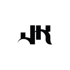 JK monogram logo design letter text name symbol monochrome logotype alphabet character simple logo