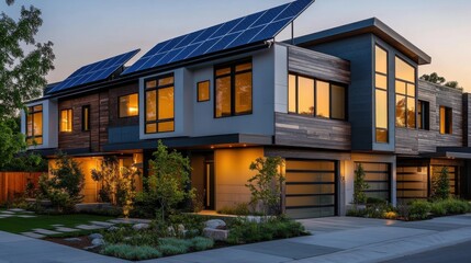 Solar photovoltaic power generation installed on the roofs of residential buildings