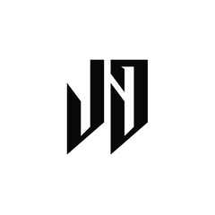 Obraz premium JK monogram logo design letter text name symbol monochrome logotype alphabet character simple logo