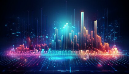 Fototapeta premium Drive engagement with 3D sales charts. 