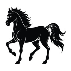 horse silhouette icon vector illustration isolated on white background
