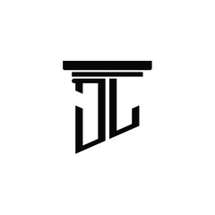 JL monogram logo design letter text name symbol monochrome logotype alphabet character simple logo