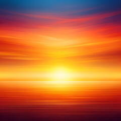 Fototapeta premium Vibrant Sunset Over the Ocean. Golden Hour Landscape Photography