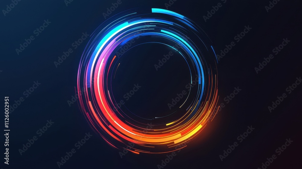 Poster vibrant refresh icon symbol with dynamic circular motion in vector format