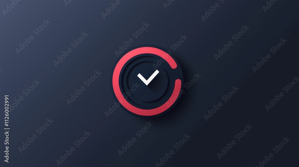 Poster modern refresh icon symbol for user interface in simple vector style design