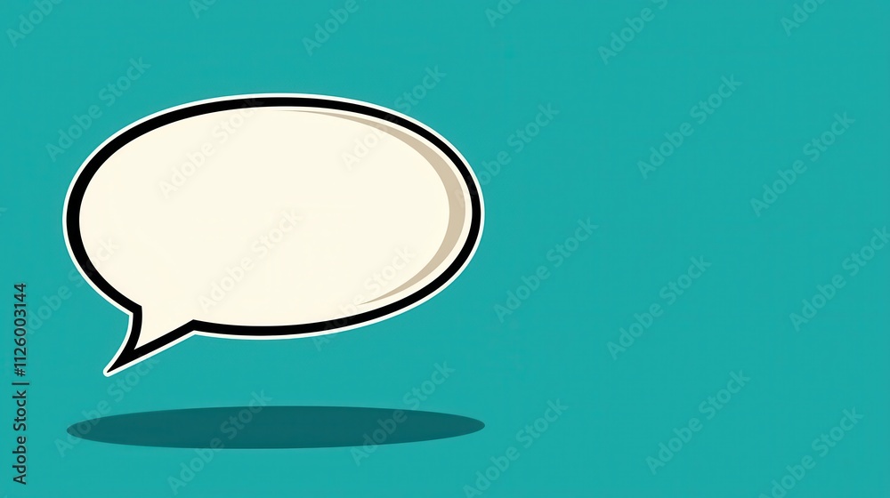 Poster Blank Editable Speech Bubble for Text Display in Creative Design Projects