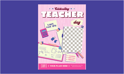 Obraz premium World Teacher Day Flyer