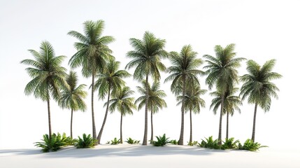 Palm Trees isolated on white