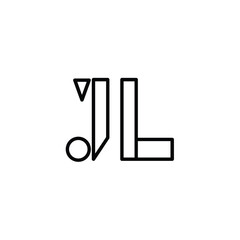 JL monogram logo design letter text name symbol monochrome logotype alphabet character simple logo