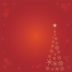 クリスマスツリーの背景テンプレート　正方形