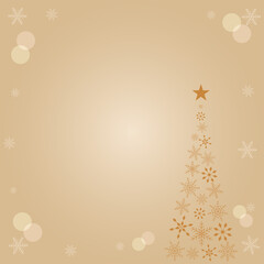 クリスマスツリーの背景テンプレート　正方形