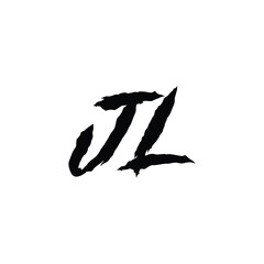 JL monogram logo design letter text name symbol monochrome logotype alphabet character simple logo