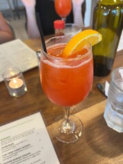 drinks in restaurant