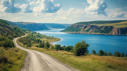 lake in the mountains of the caucasus