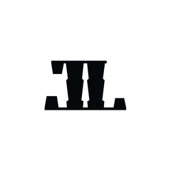 JL monogram logo design letter text name symbol monochrome logotype alphabet character simple logo