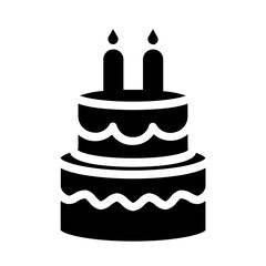 Glyph Pizza Celebration Icon