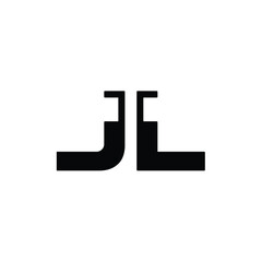 JL monogram logo design letter text name symbol monochrome logotype alphabet character simple logo
