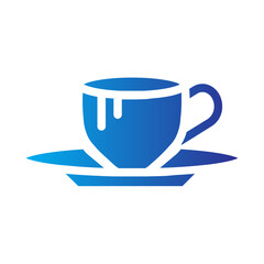 Flat Gradient glass of tea Celebration Icon

